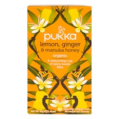 Organic Lemon, Ginger & Manuka Honey 20 Tea Bags